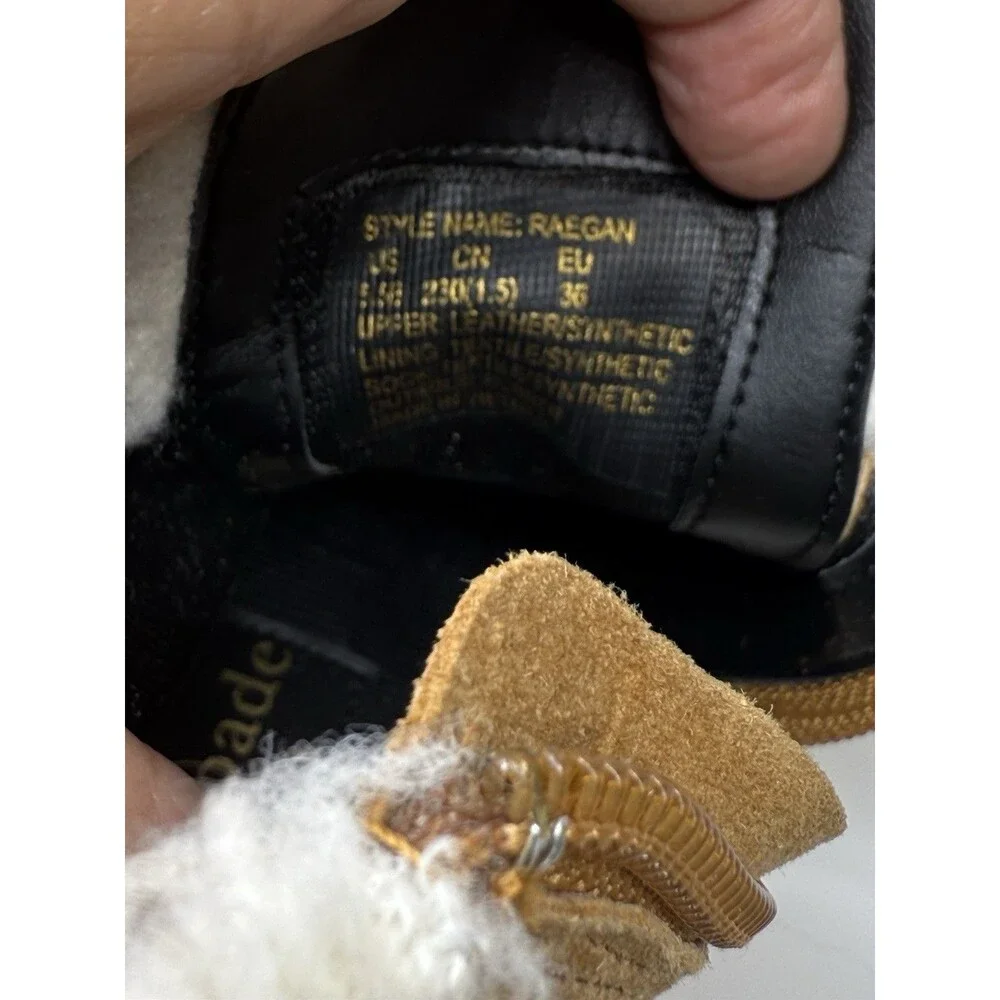 Kate Spade New York Reagan Faux Stearling Lined Lug Sole Suede Boot Sz 5.5 New